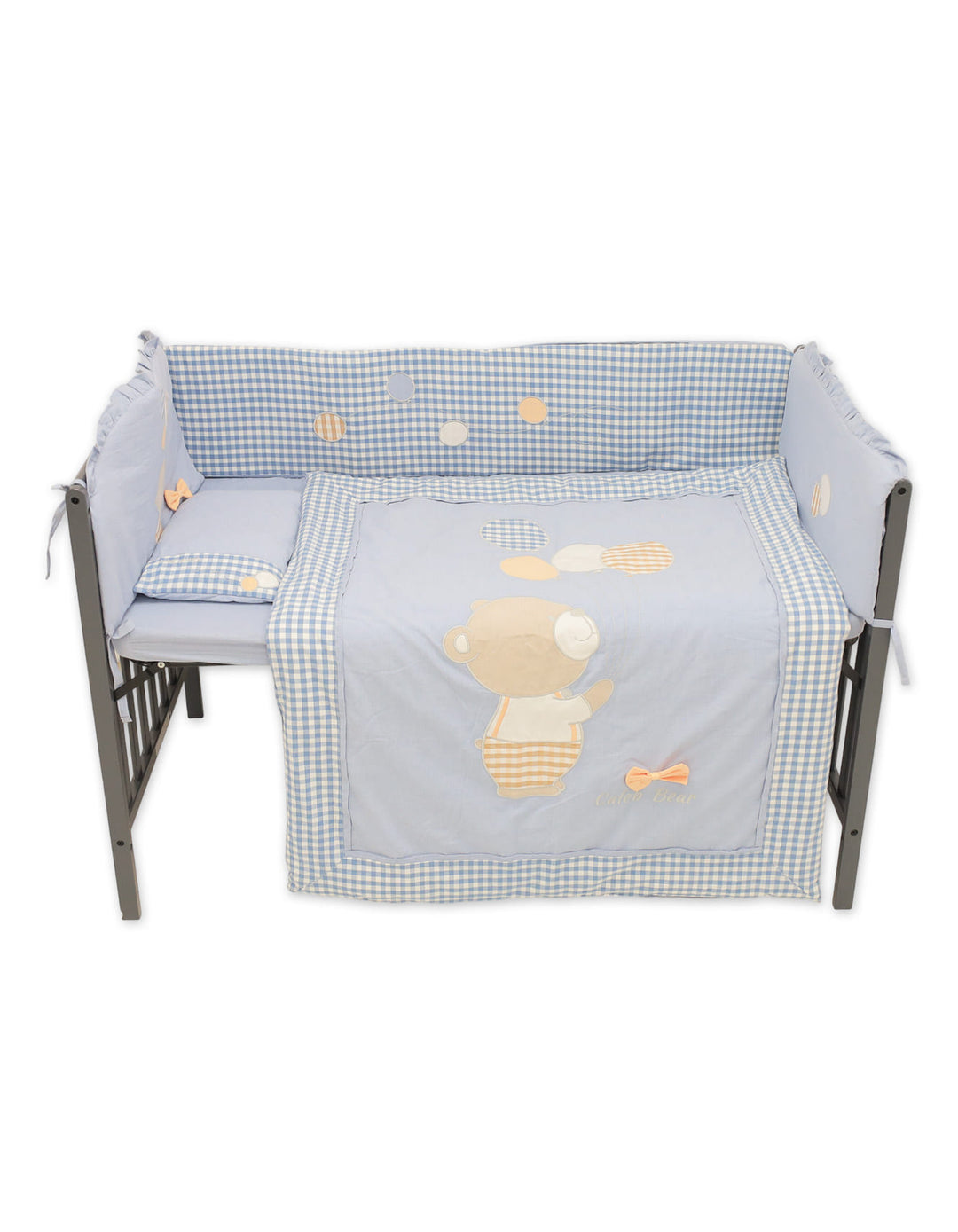 Baby Cot Bedding 7 Piece Set Romantic Moment Blue at Zubaidas