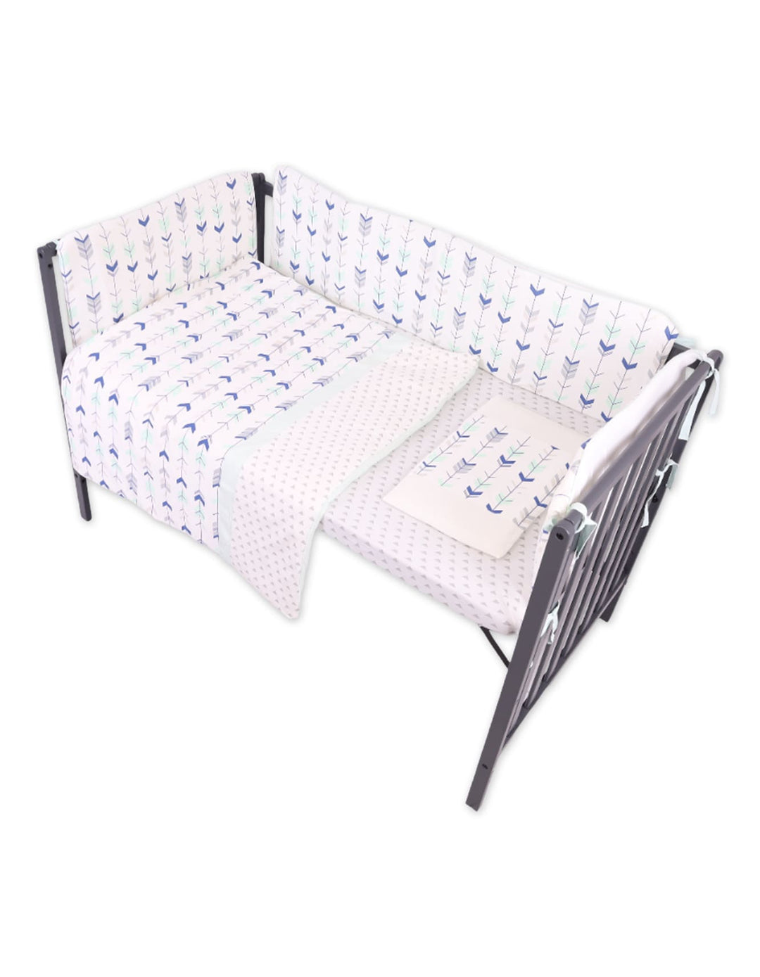 Baby Cot Bedding 7 Pieces Set Arrow at Zubaidas Online Pakistan