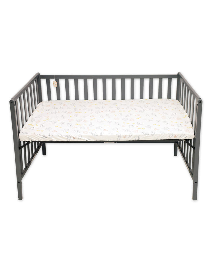 Baby Cot Fitted Sheet Alice Wonderland at Zubaidas