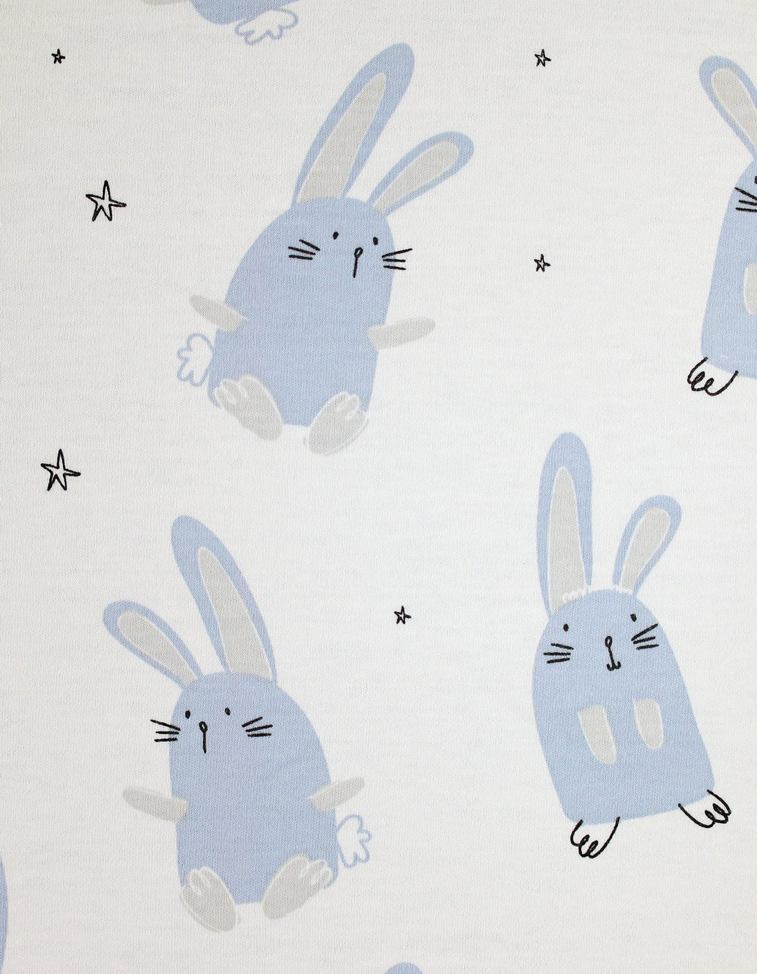 Baby Cot Fitted Sheet Playful Rabbits White at Zubaidas Official Pakistan