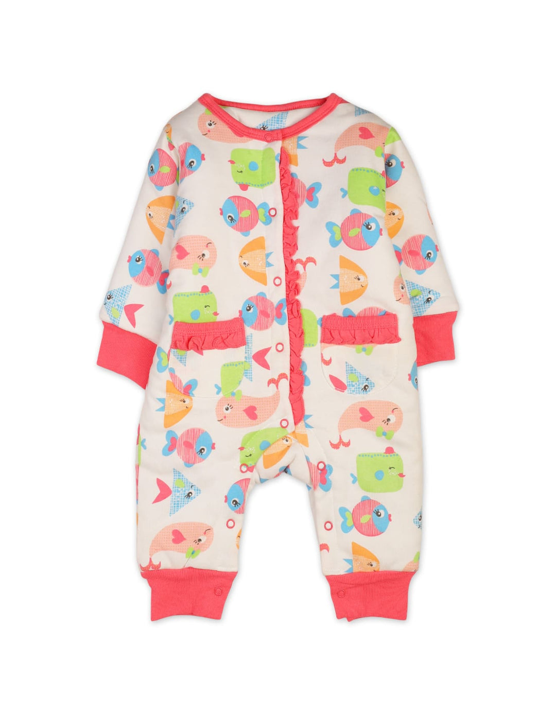 Baby Daily Wear Rompers Bambies Fish Printed at Zubaidas
