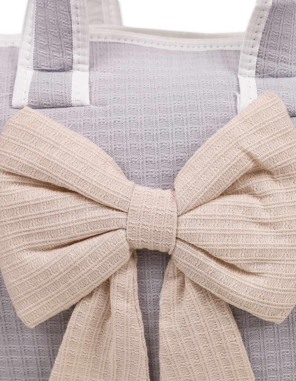 Baby Diaper Bag Bow Grey and Beige at Zubaidas Official Pakistan