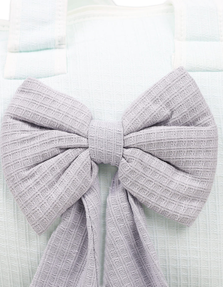 Baby Diaper Bag Bow Mint Green and Grey at Zubaidas Official Pakistan