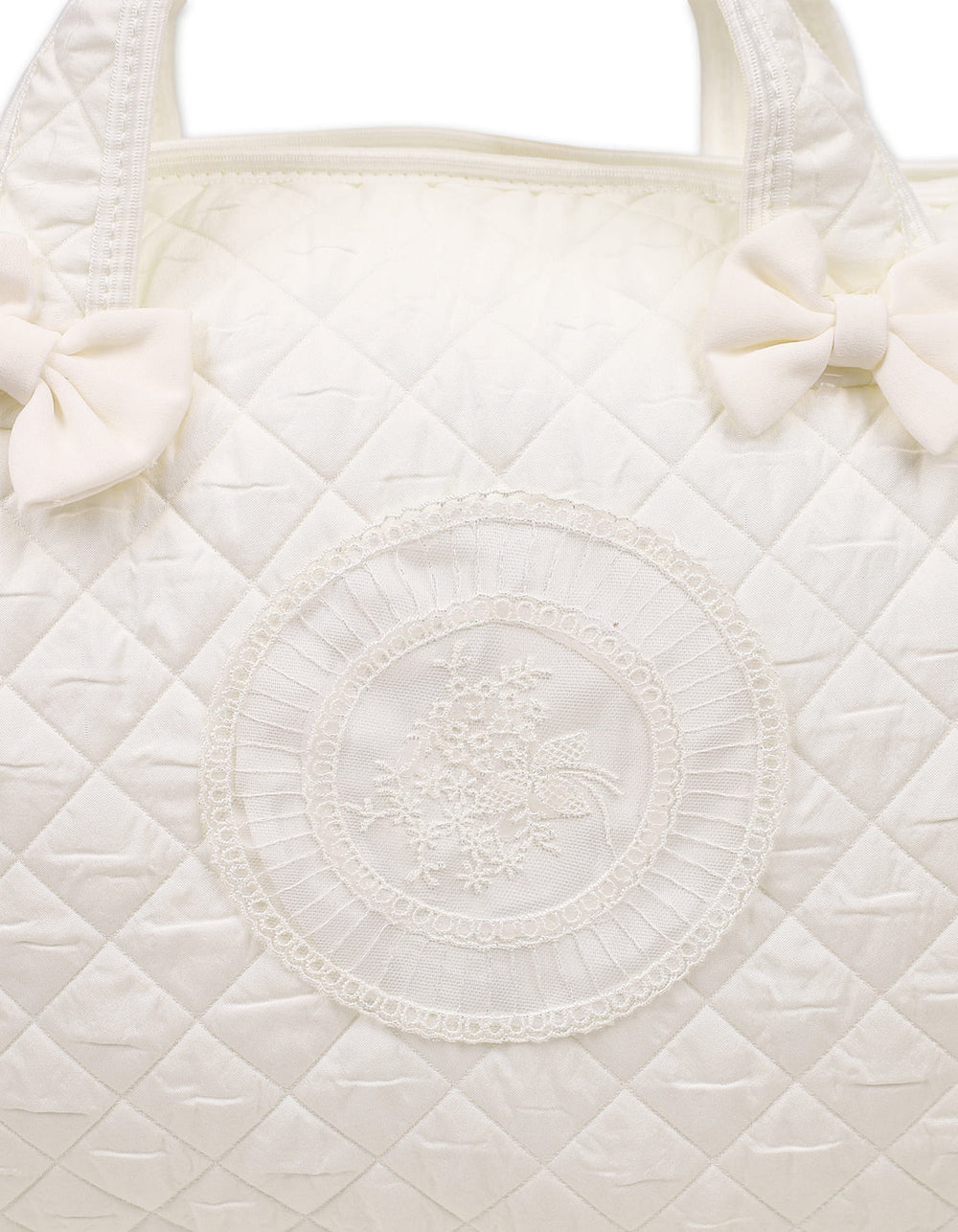 Baby Diaper Bag Quilted Bow White at Zubaidas Official Pakistan