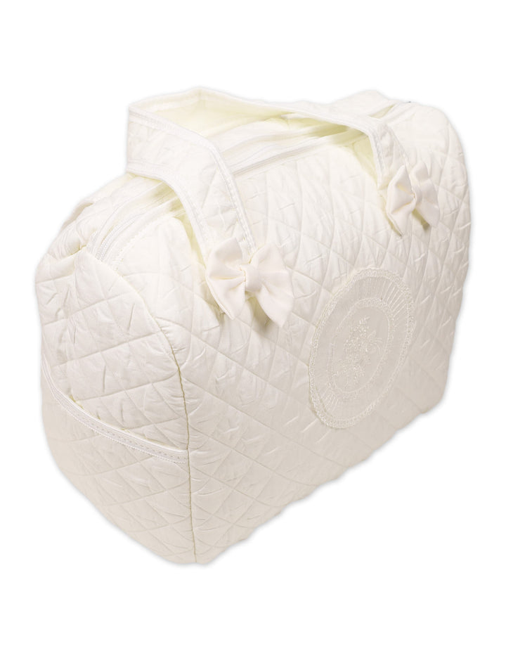 Baby Diaper Bag Quilted Bow White at Zubaidas Online Pakistan
