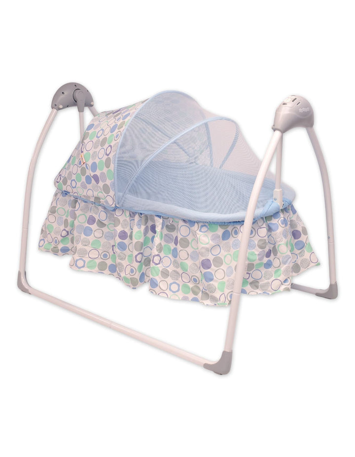 Baby Electric Foldable Bassinet Swings Bambies Blue BM-SW-011 at Zubaidas