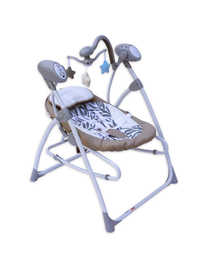 Baby Electric Foldable Swing and Rocker Bambies Beige BM-SW-008 at Zubaidas