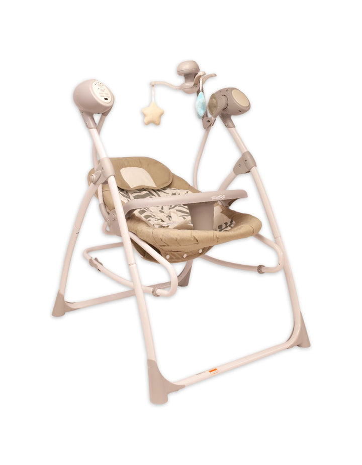 Baby Electric Foldable Swing and Rocker Bambies Beige BM-SW-008 at Zubaidas