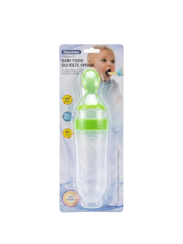 Baby Food Squeeze Spoon Feeder Green at Zubaidas