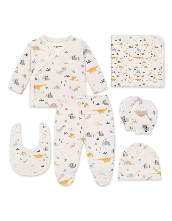 Baby Gift Set 6 Pcs Dinosaur Off White at Zubaidas