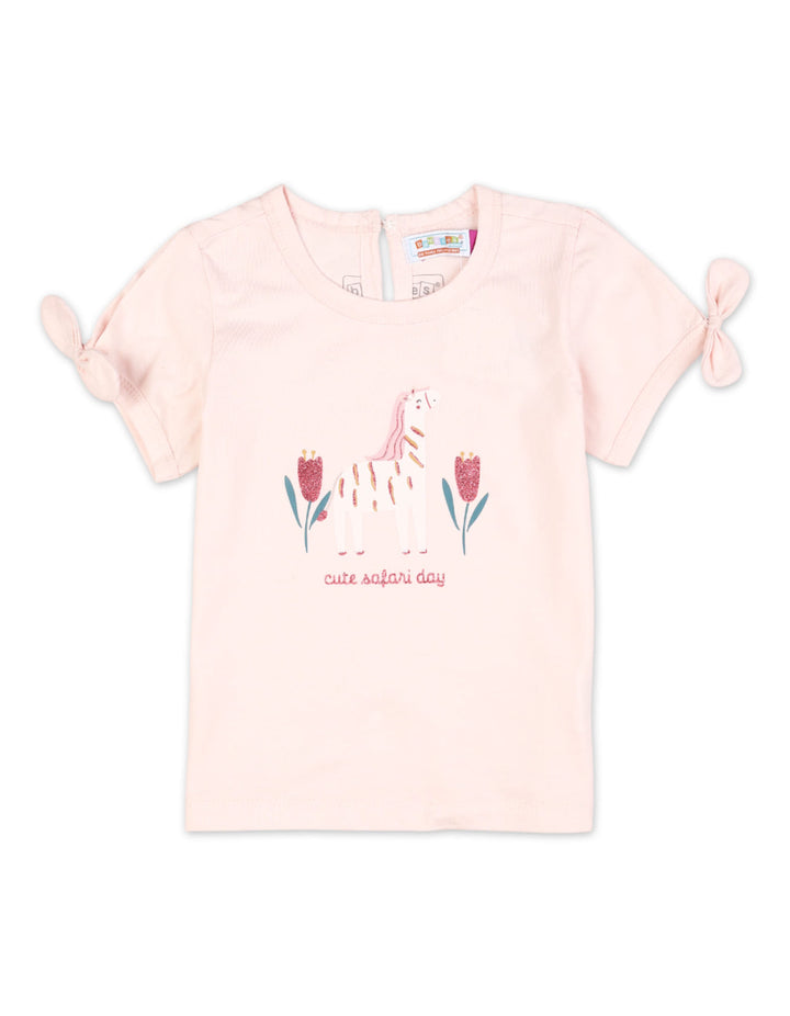 Baby Girl 2 Pcs Summer Suit Set Bambies Safari Print at Zubaidas official Pakistan