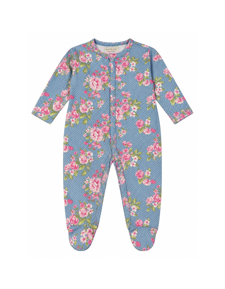 Baby Girl 2 Pieces Sleep Suit Floral Blue and Pink at Zubaidas Official Pakistan