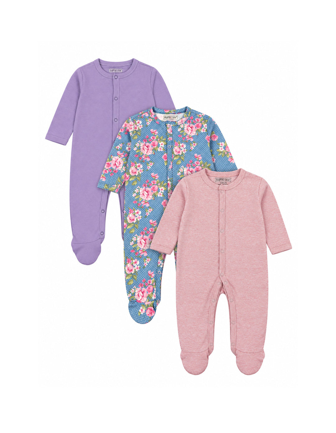 Baby Girl 3 Pieces Sleep Suit Floral at Zubaidas