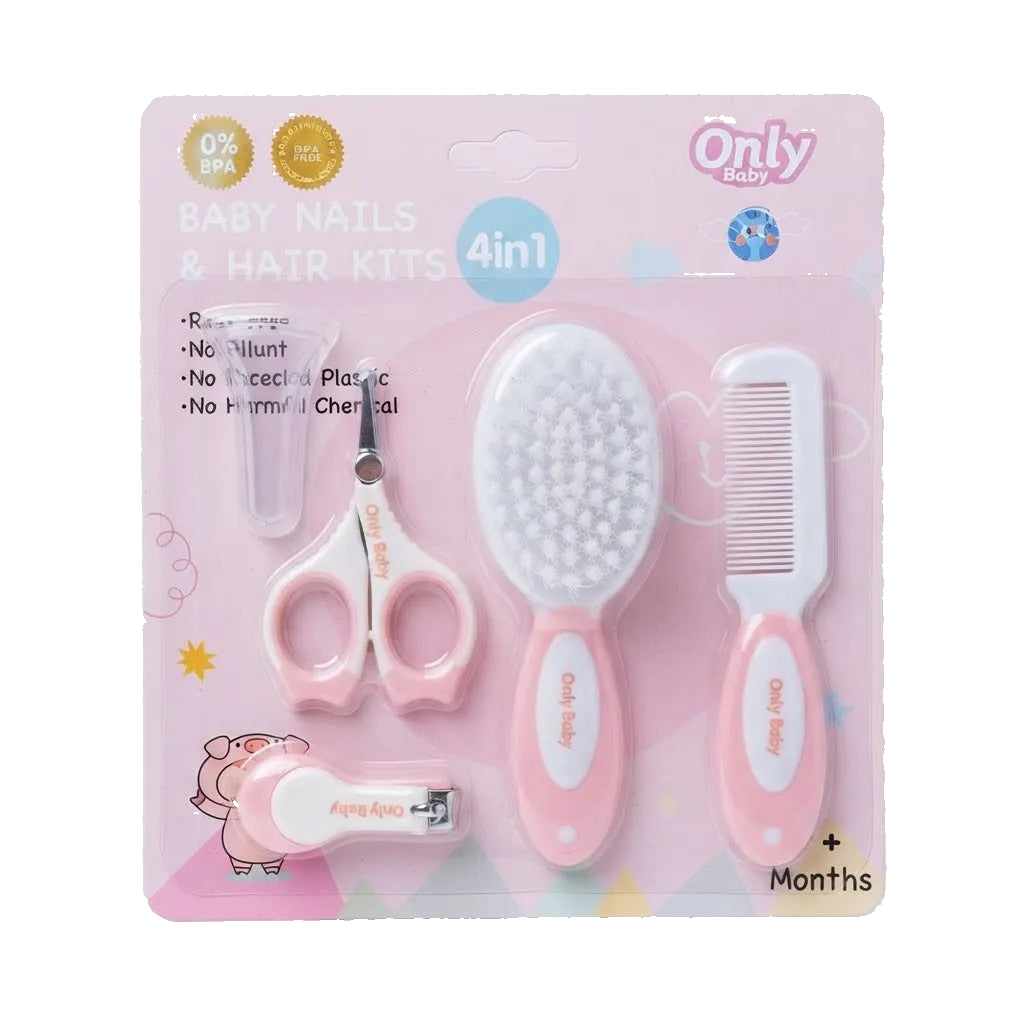 Baby Girl 4 Pieces Grooming Kit Pink at Zubaidas