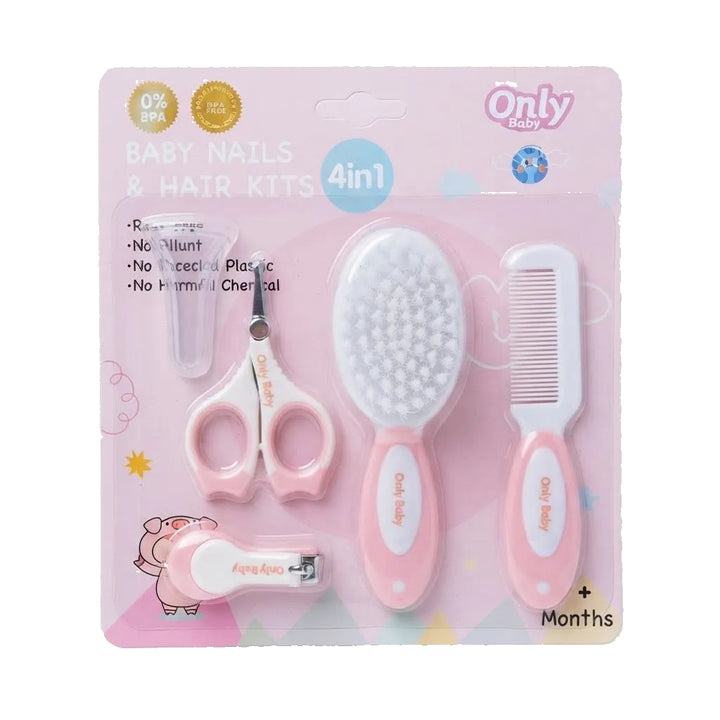 Baby Girl 4 Pieces Grooming Kit Pink at Zubaidas