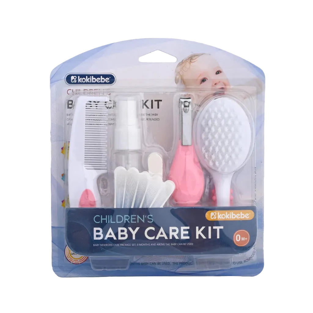 Baby Girl 5 Pieces Care Kit Pink at Zubaidas