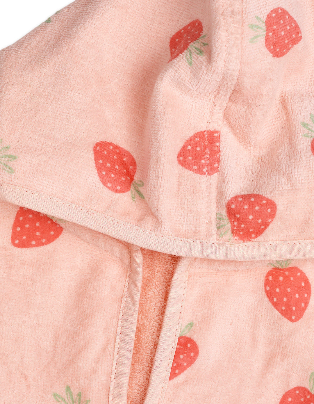 Baby Girl and Girl Hooded Bath Towel Poncho Strawberry Pink at Zubaidas Official Pakistan