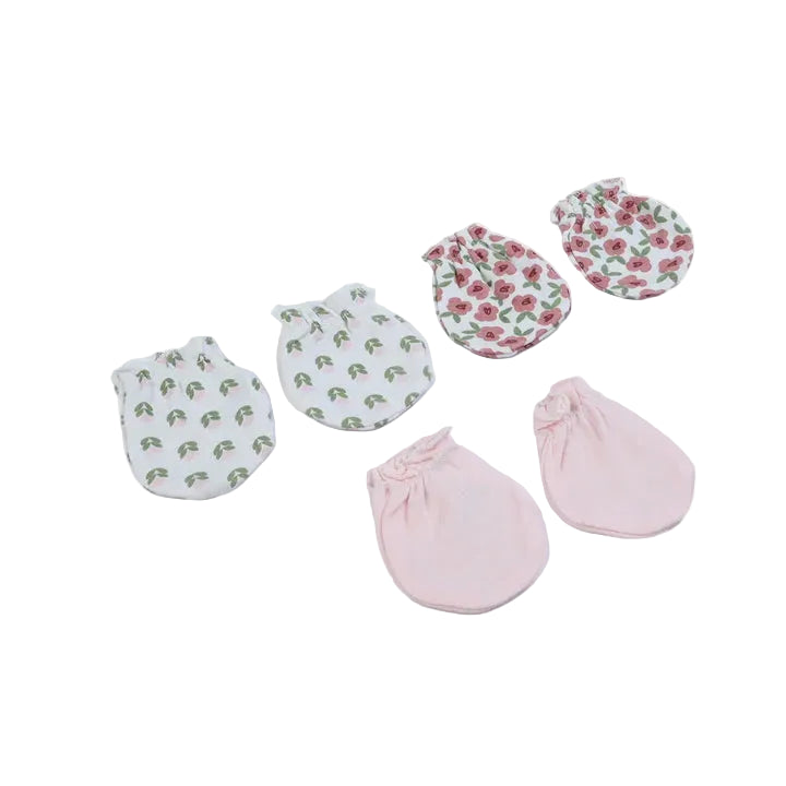 Baby Girl Anti-Scratch Mittens Pack of 3 Floral Print at Zubaidas Official Pakistan