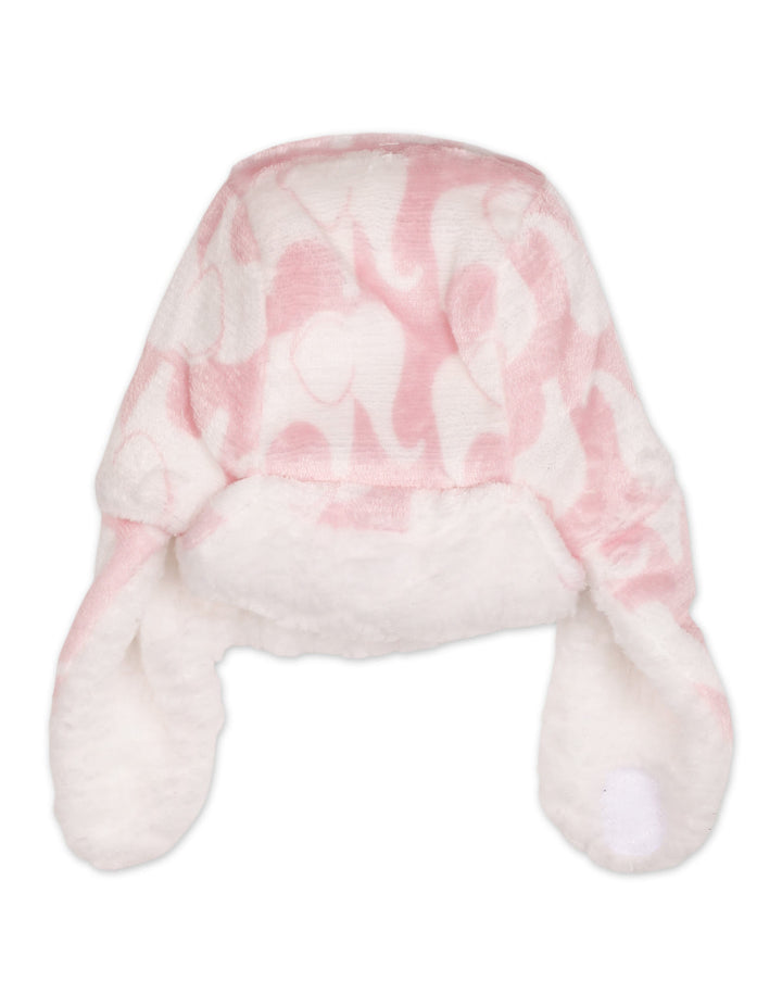 Baby Girl Aviator Hat Elephant White and Pink at Zubaidas