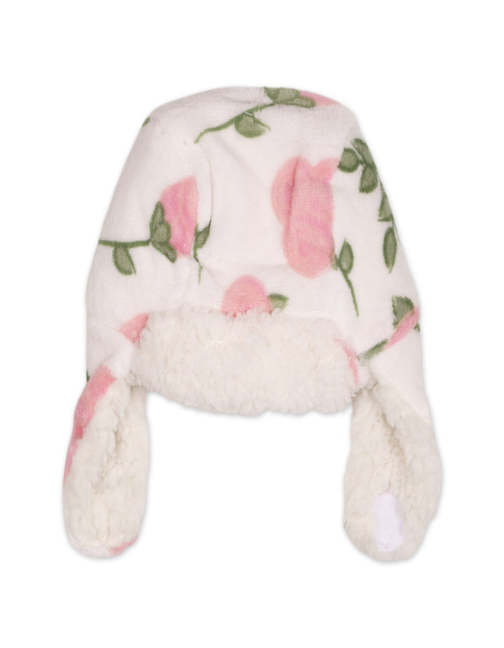 Baby Girl Aviator Hat Rose White and Pink at Zubaidas