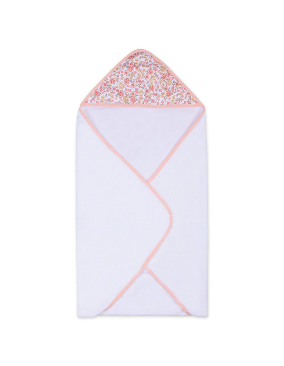Baby Girl Bath Towel and Washcloth Set Floral Pink and White at Zubaidas Online Pakistan