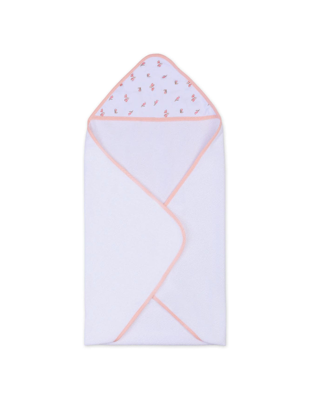 Baby Girl Bath Towel and Washcloth Set Floral Pink and White at Zubaidas Best Online Baby Store in Pakistan