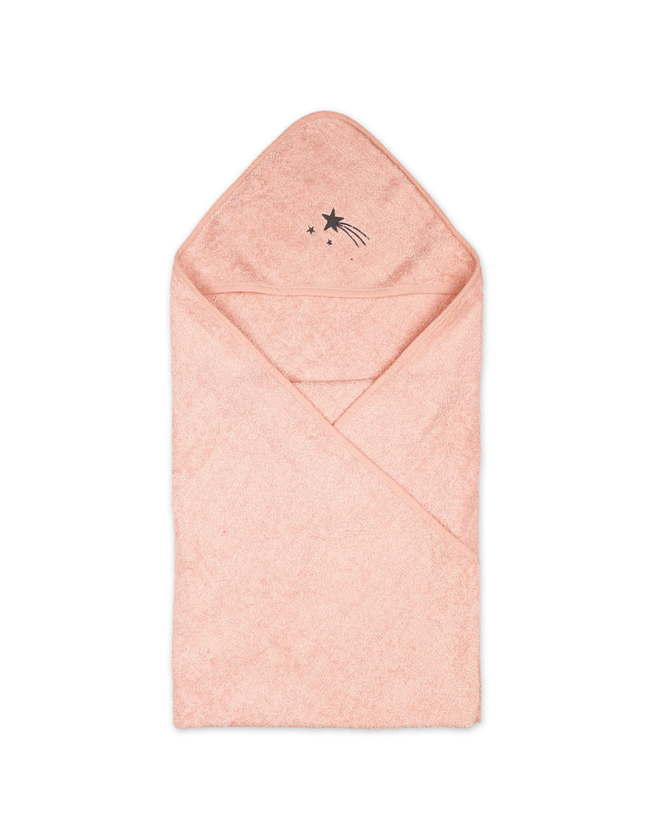 Baby Girl Bath Towel Hooded Bambies Shooting Star Pink at Zubaidas