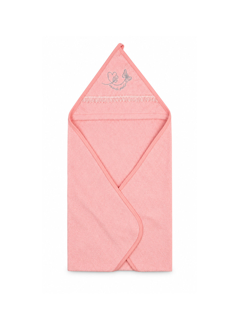 Baby Girl Bath Towel Hooded Butterfly Pink at Zubaidas Official Pakistan