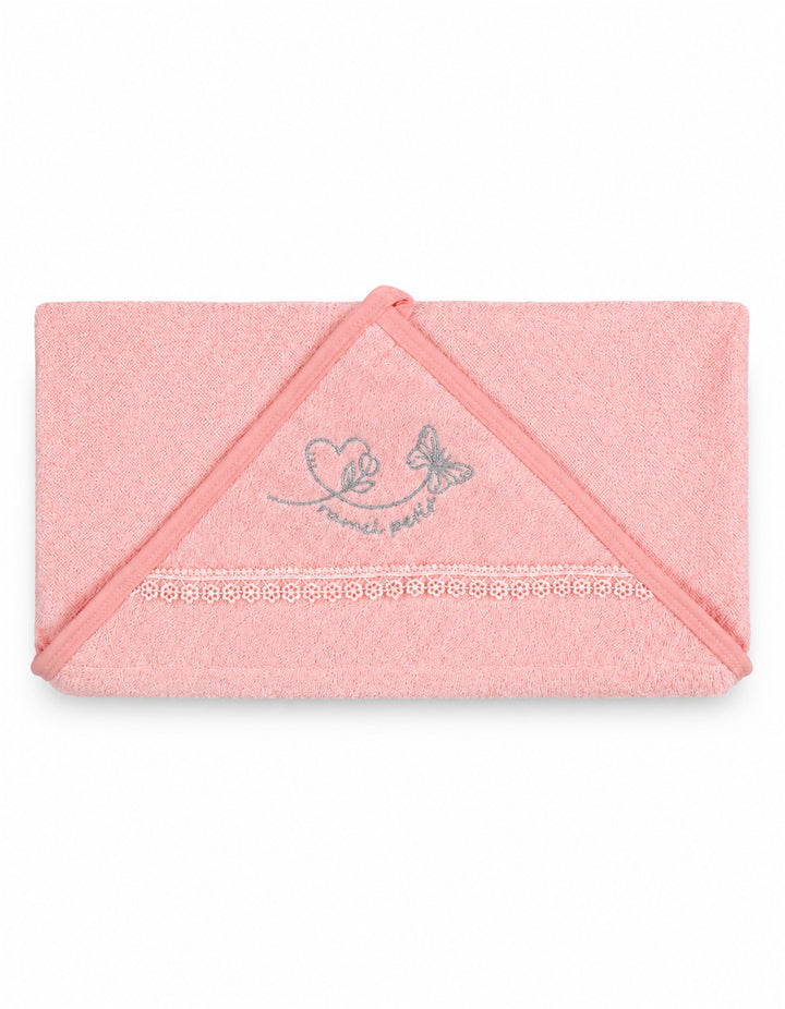 Baby Girl Bath Towel Hooded Butterfly Pink at Zubaidas Best Online Baby and Kids Store in Pakistan