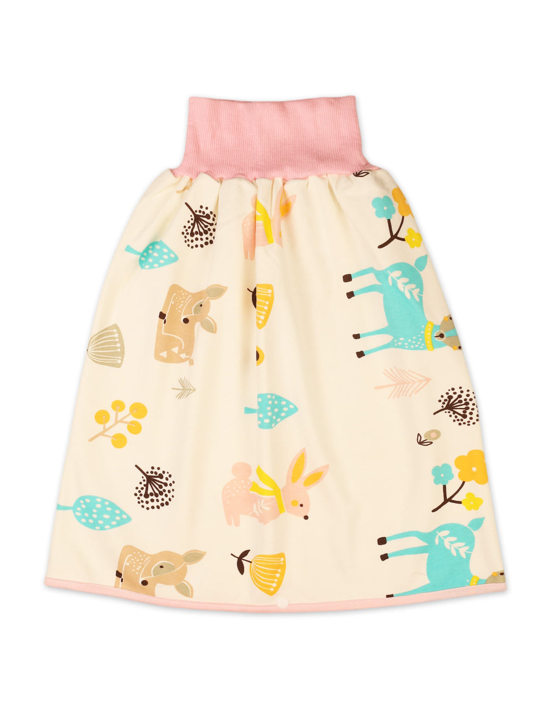 Baby Girl Bathrobe Deer and Bunny Off White at Zubaidas