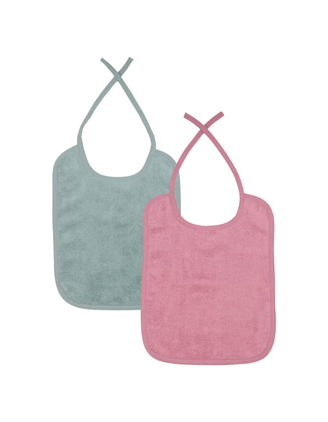 Baby Girl Bib Pack of 2 Pink and Green at Zubaidas
