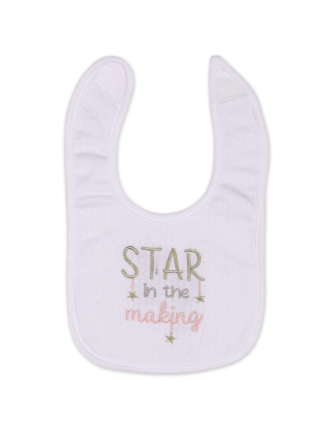 Baby Girl Bib Pack of 3 White with Pink and Gold Accents at Zubaidas Best Baby and Kids Store in Pakistan