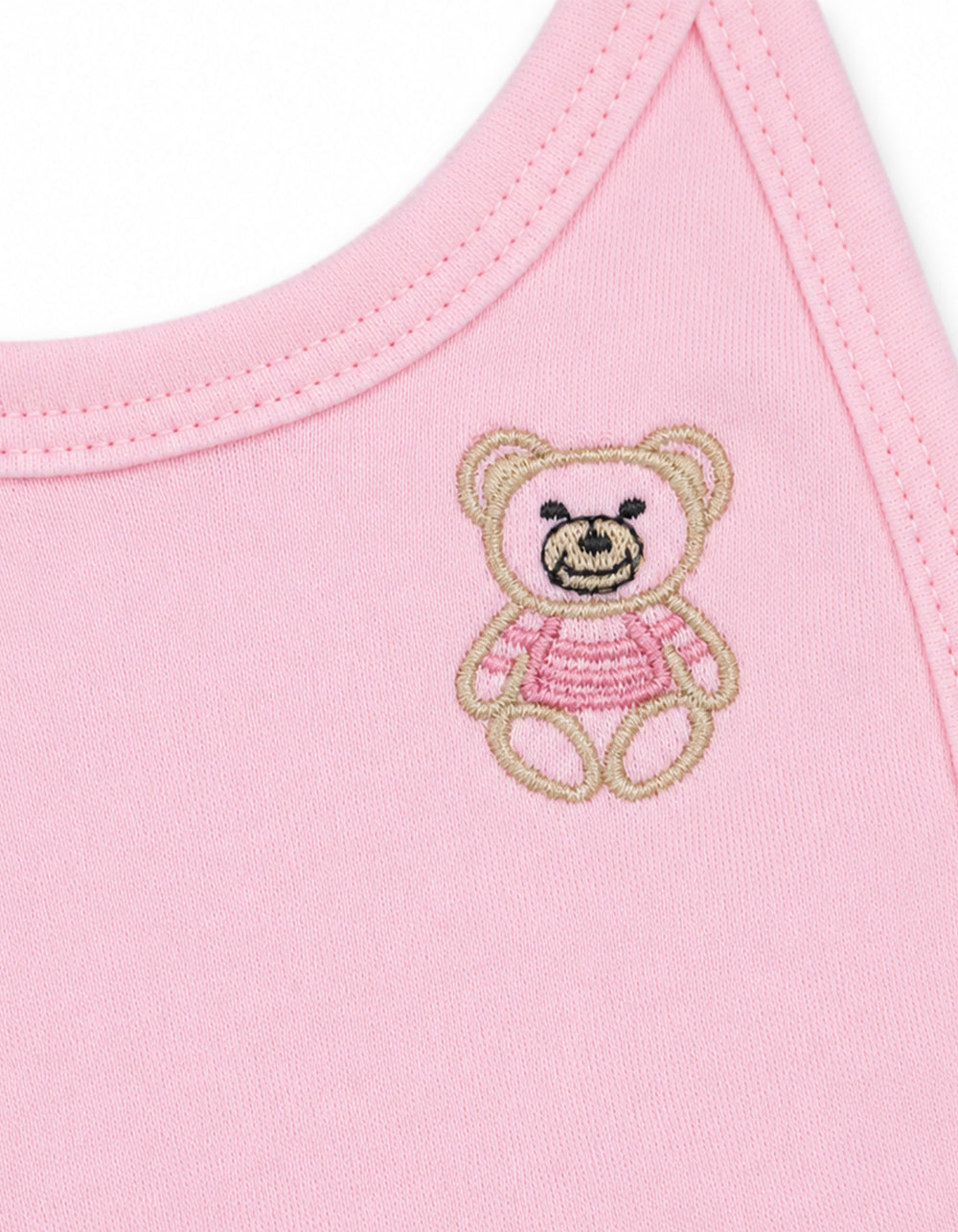 Baby Girl Bib Teddy Bear Pink at Zubaidas Online Pakistan