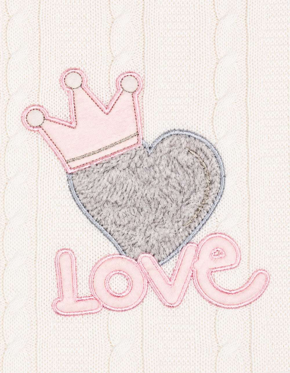 Baby Girl Blanket Heart Pink and Off White at Zubaidas Official Pakistan