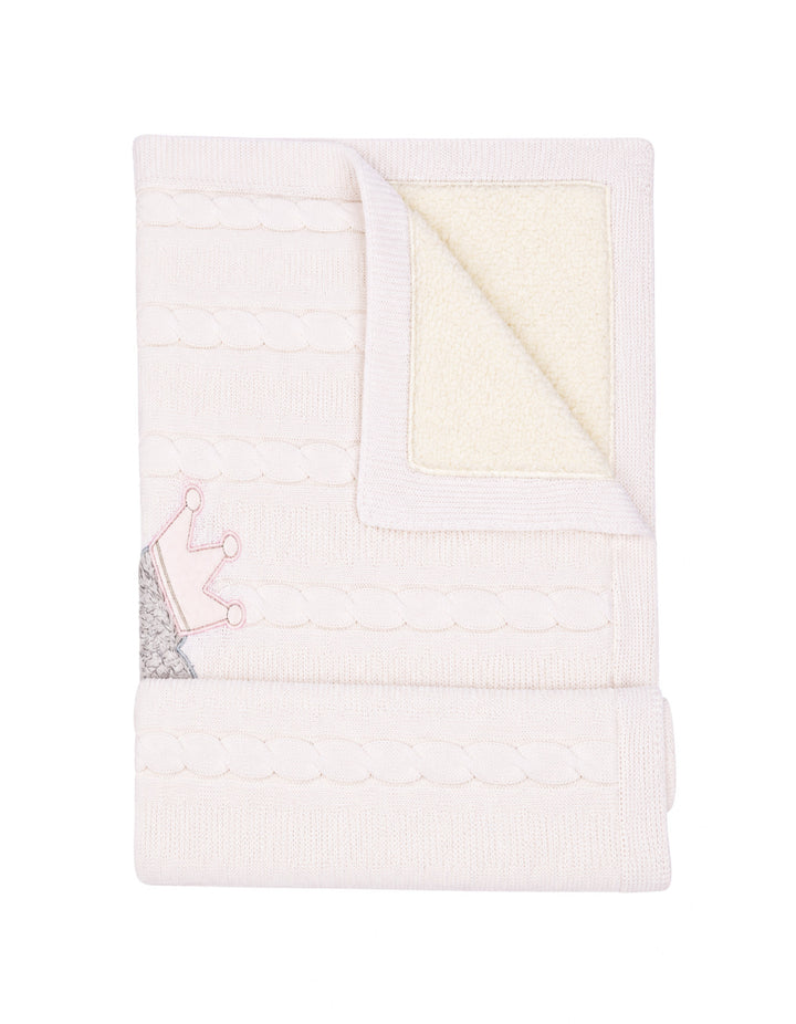 Baby Girl Blanket Heart Pink and Off White at Zubaidas Online Pakistan
