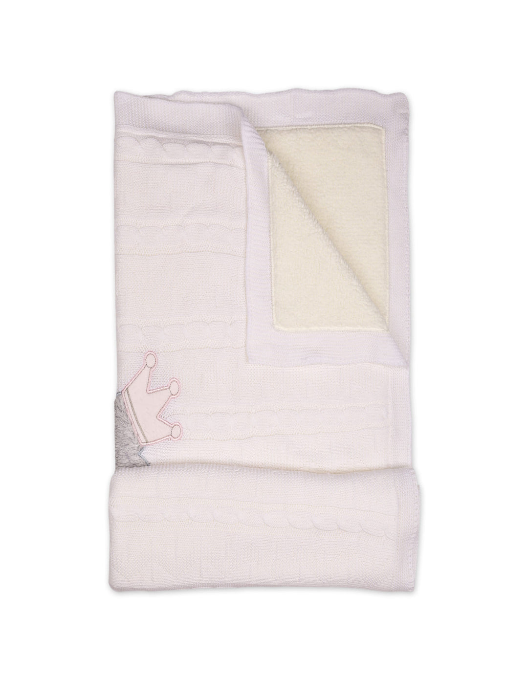 Baby Girl Blanket Heart Pink and Off White at Zubaidas Online Pakistan