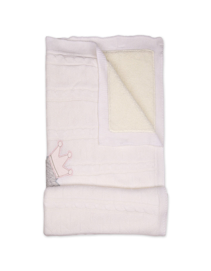 Baby Girl Blanket Heart Pink and Off White at Zubaidas Online Pakistan