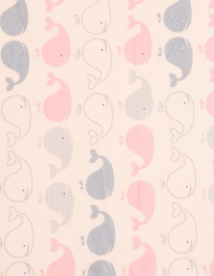 Baby Girl Blanket Minky Dots Whale Pink at Zubaidas Official Pakistan