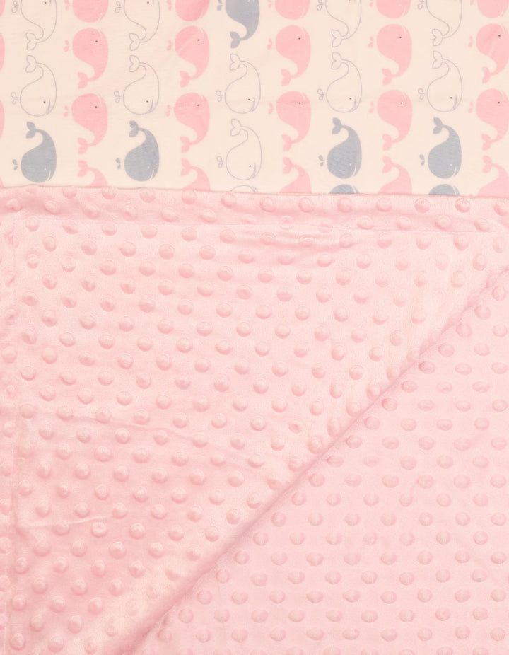 Baby Girl Blanket Minky Dots Whale Pink at Zubaidas Online Pakistan