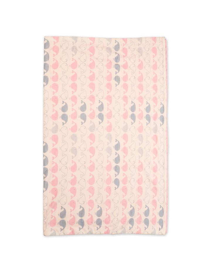 Baby Girl Blanket Minky Dots Whale Pink at Zubaidas