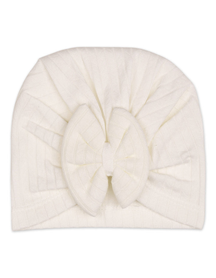 Baby Girl Cap Bow White at Zubaidas