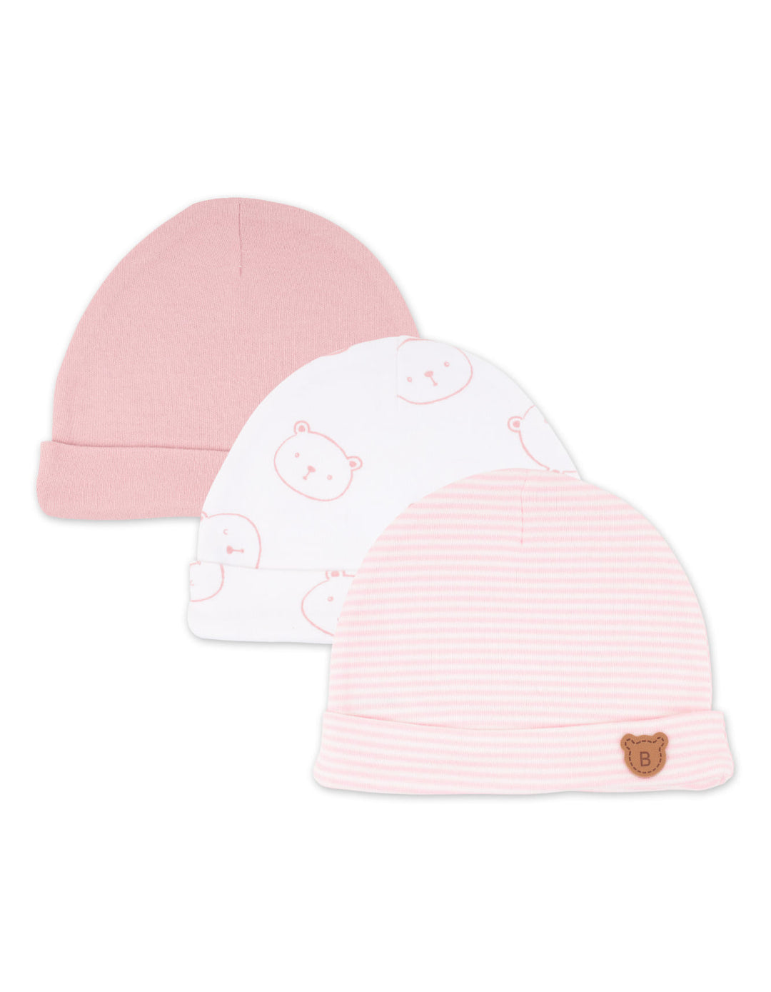 Baby Girl Cap Pack of 3 Bear at Zubaidas