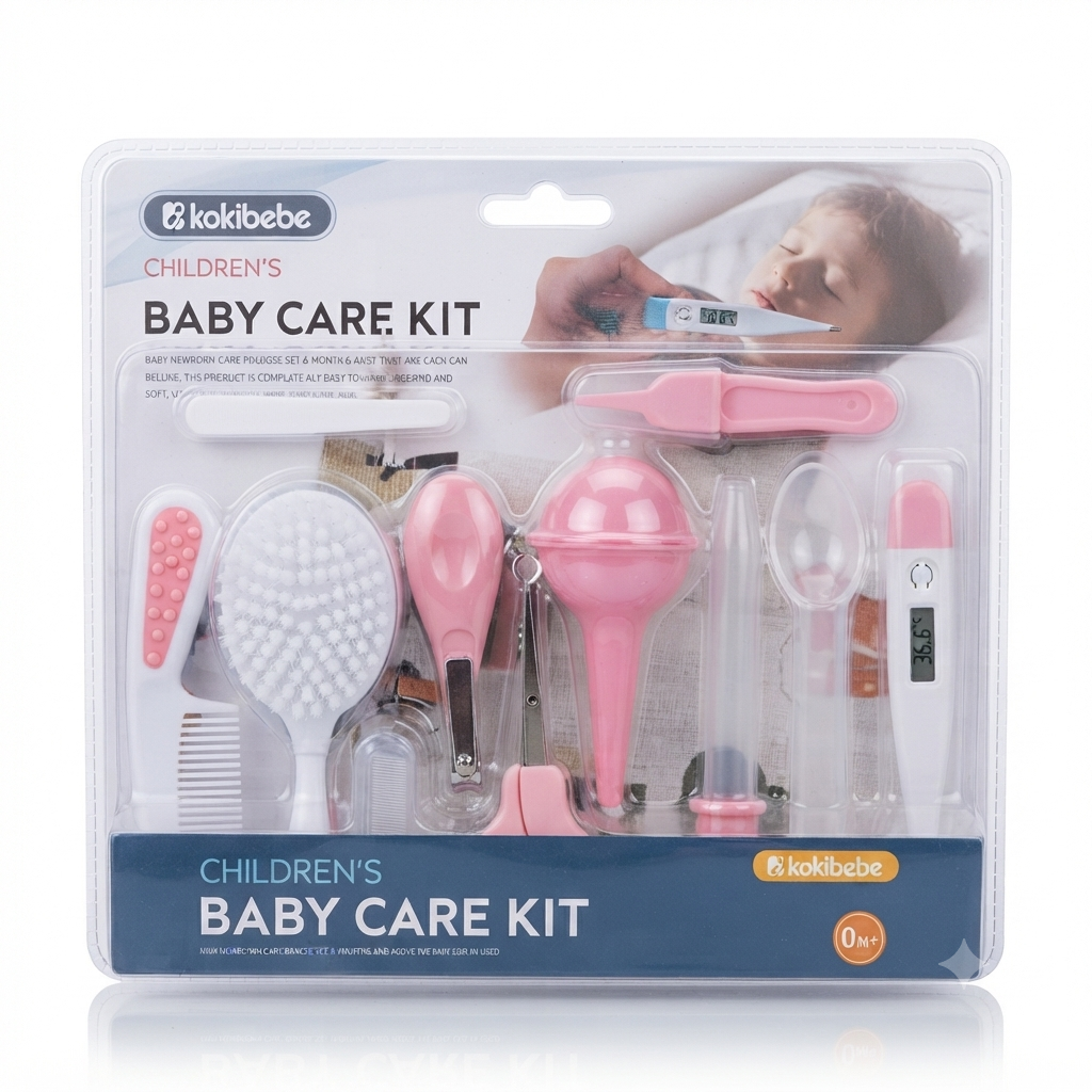 Baby Girl Care Kit 11 Pieces Pink at Zubaidas