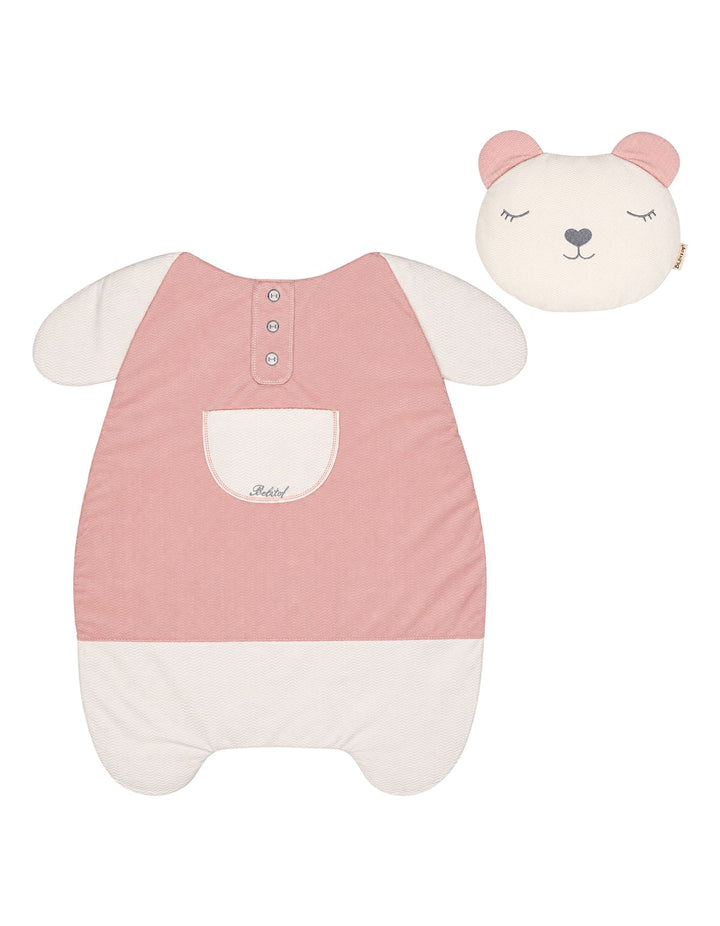 Baby Girl Changing Mat with Pillow Panda Pink at Zubaidas