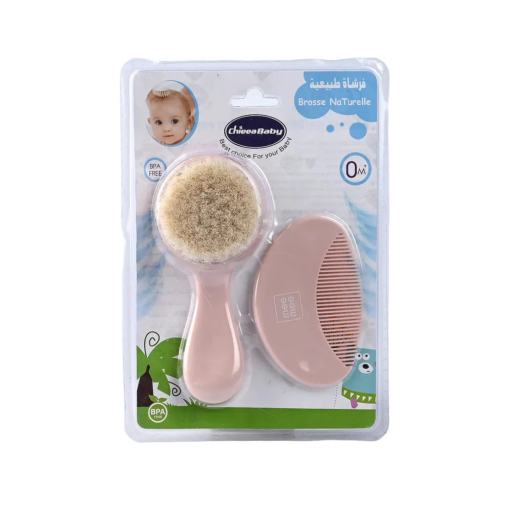 Baby Girl Comb and Brush Set Pink at Zubaidas