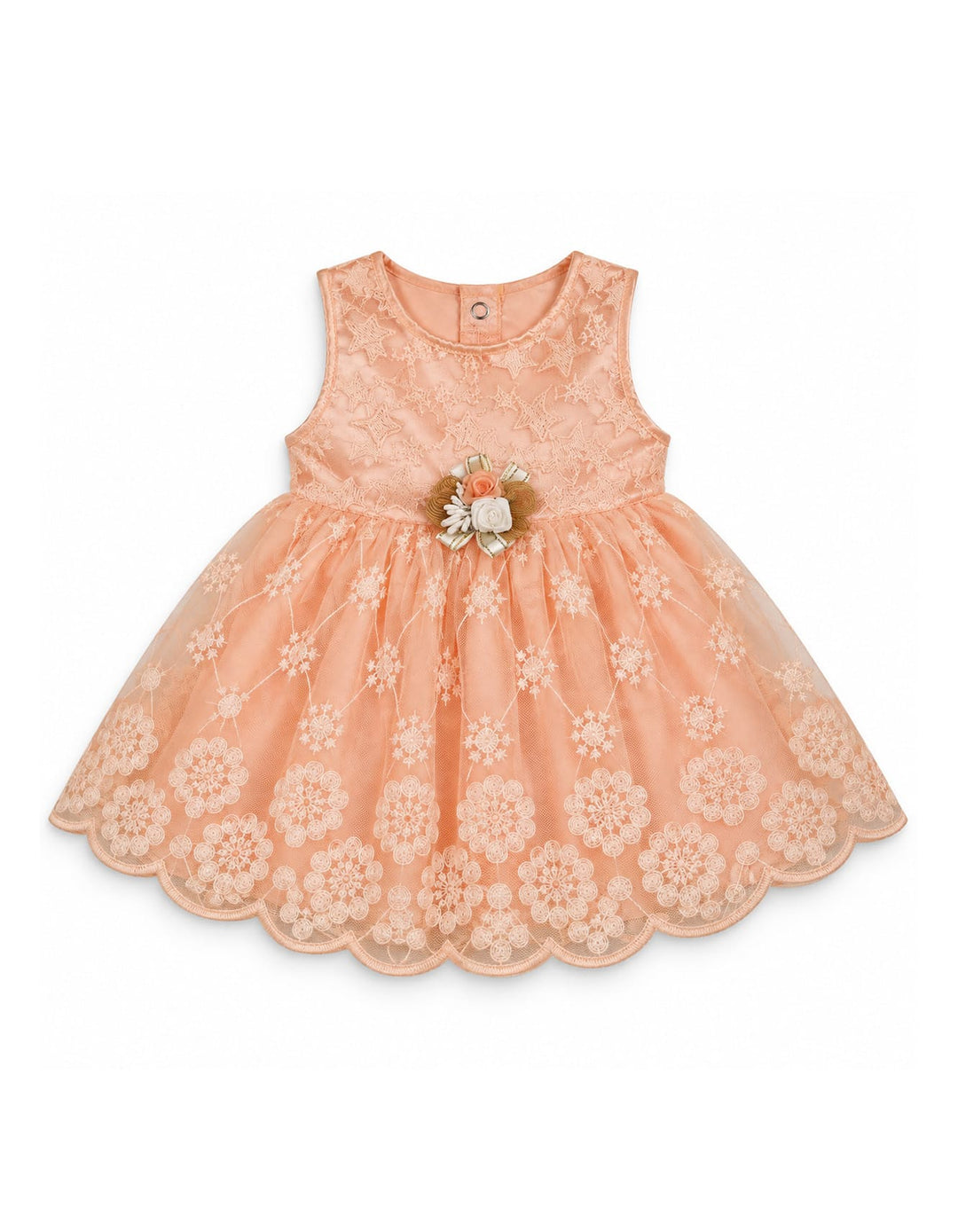 Baby Girl Gift Set 4 Pcs Floral Peach and White at Zubaidas Official Pakistan