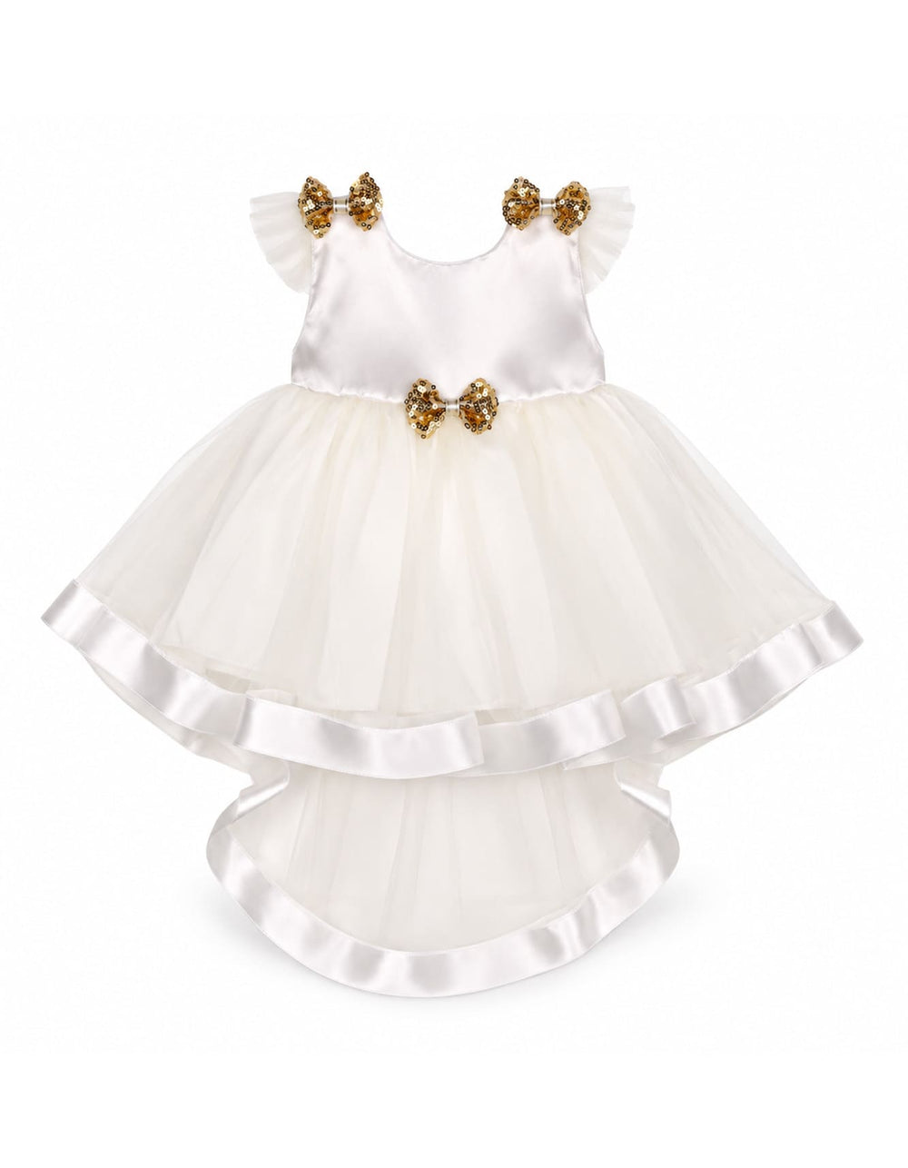 Baby Girl Gift Set 4 Pcs Sequin Bow White at Zubaidas Official Pakistan