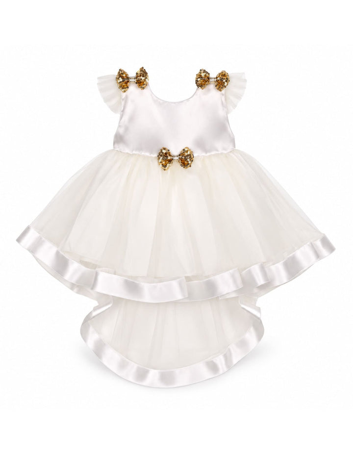 Baby Girl Gift Set 4 Pcs Sequin Bow White at Zubaidas Official Pakistan