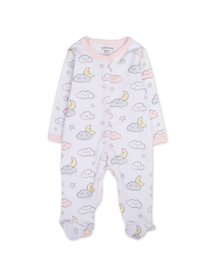 Baby Girl Gift Set 5 Pcs Cloud and Moon Theme Pink at Zubaidas Official Pakistan