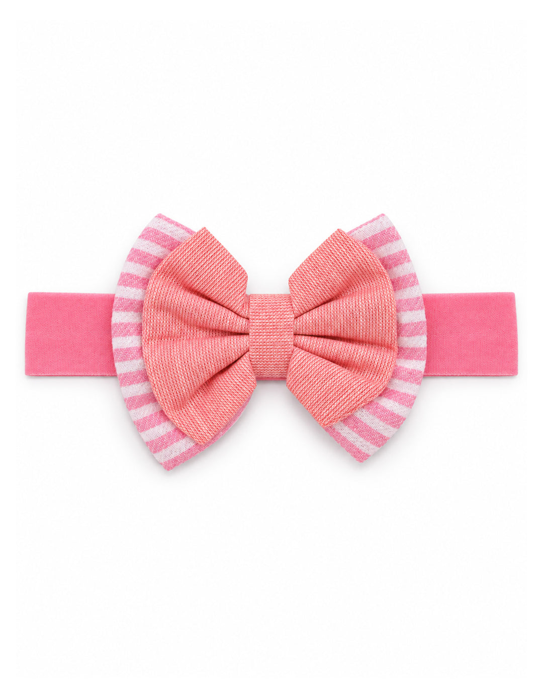 Baby Girl Headband Bow Double Layer Pink at Zubaidas